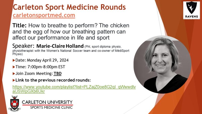 Carleton Sport Medicine Virtual Rounds _April 2024