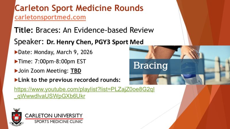 Carleton Sport Medicine Virtual Rounds _March 2026