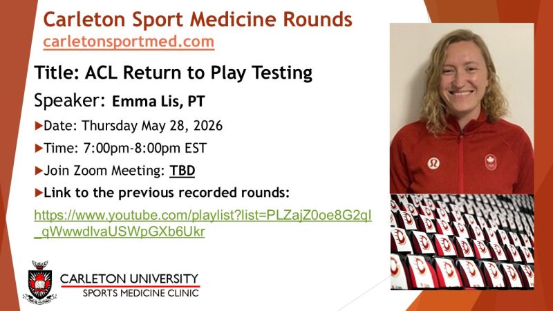 Carleton Sport Medicine Virtual Rounds _May 2026
