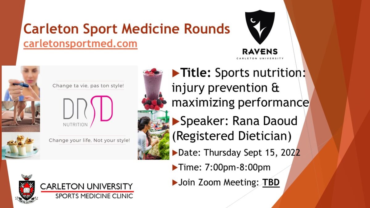 Carleton Sport Medicine Rounds Carleton Sport Medicine Clinic